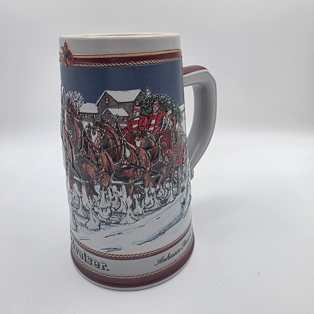 Budweiser Clydesdales 1989 Collector‎ Series Beer Stein Anheuser Busch Mug